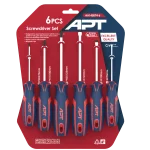 طقم مفكات 2 لون 6 قطع اي بي تي APT AH145077-6