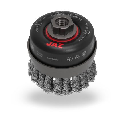 فرشاة سلك كوبية مجدولة 100 مم (4 بوصة) صلب M14x27mm 8500RPM (TT1001KM14)