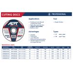 Stainless - Steel Cutting Disc 230x1.9x22.2 mm APT PRO - T42Model - APT APTP22301922 - Image 3