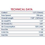 Drill Right - Hand Left - Hand Air - Operated 13 mm APT Model DW30111 - Image 2