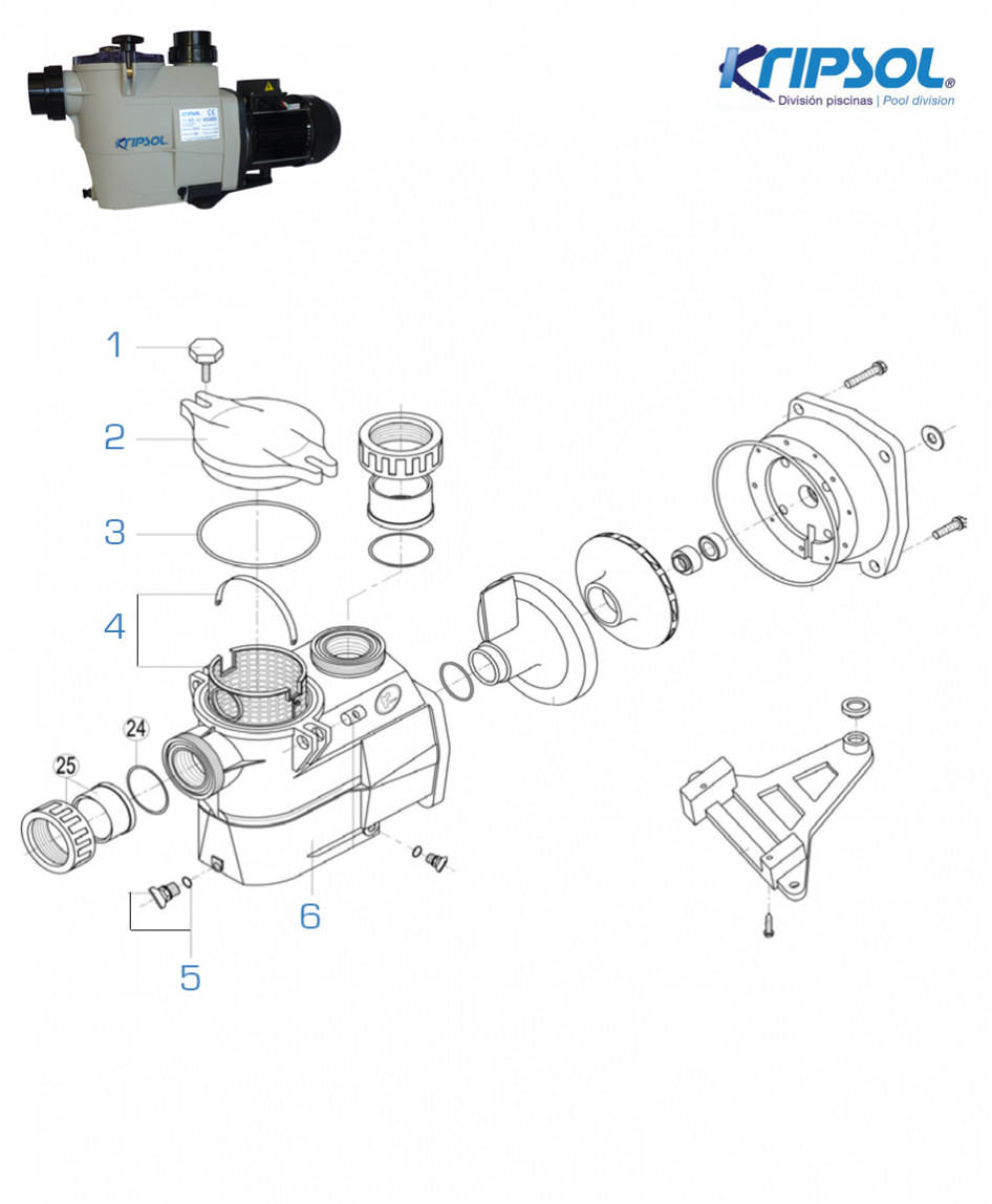 149-scene_default1 Pump Spare Part - Motor Pumps Kripsol, Model Kripsol KS / KSE Motor Base / Support Foot - Image 1