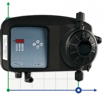 مضخة أكوا الرقمية الذكية لحقن الكيماويات وضبط الجودة، موديل Aqua HC300 pH-Rx 5 L.hr @ 9 Bar
