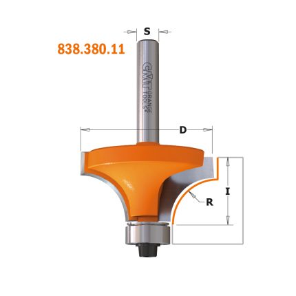 CMT Orange Tools Drill Bit Circulation Edges HW S=6 D=19, 1X12, 7