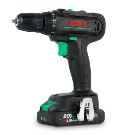 Drill Battery DWT 20 V 10 mm 2 Speed 2 A 2 Batteries DWT ABSP-20 NF-2BMC