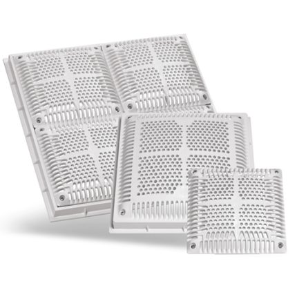 غطاء ومصفاة الصرف الأرضي عالي التدفق من Hayward، مقاس 12×12 بوصة، موديل WGX1032BHF2