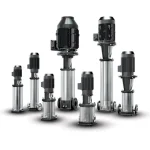 Ebara Pump Vertical Multistage from Stainless Steel 316, Model EVMS10 4N5Q1BEGE/2.2 (3 HP / 380 V)